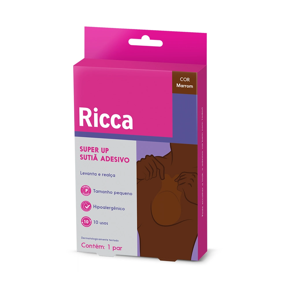 Sutia Adesivo Ricca P Marrom 1un