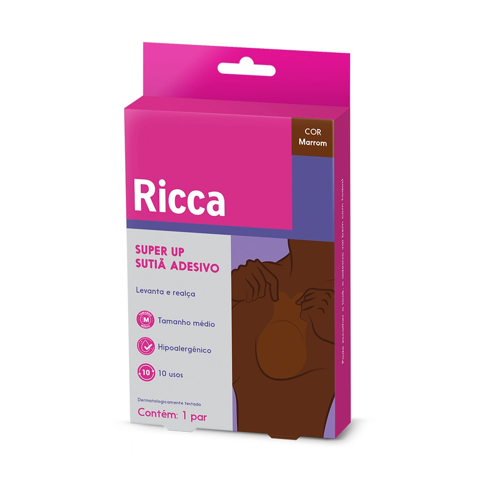 Sutia Adesivo Ricca M Marrom 1un