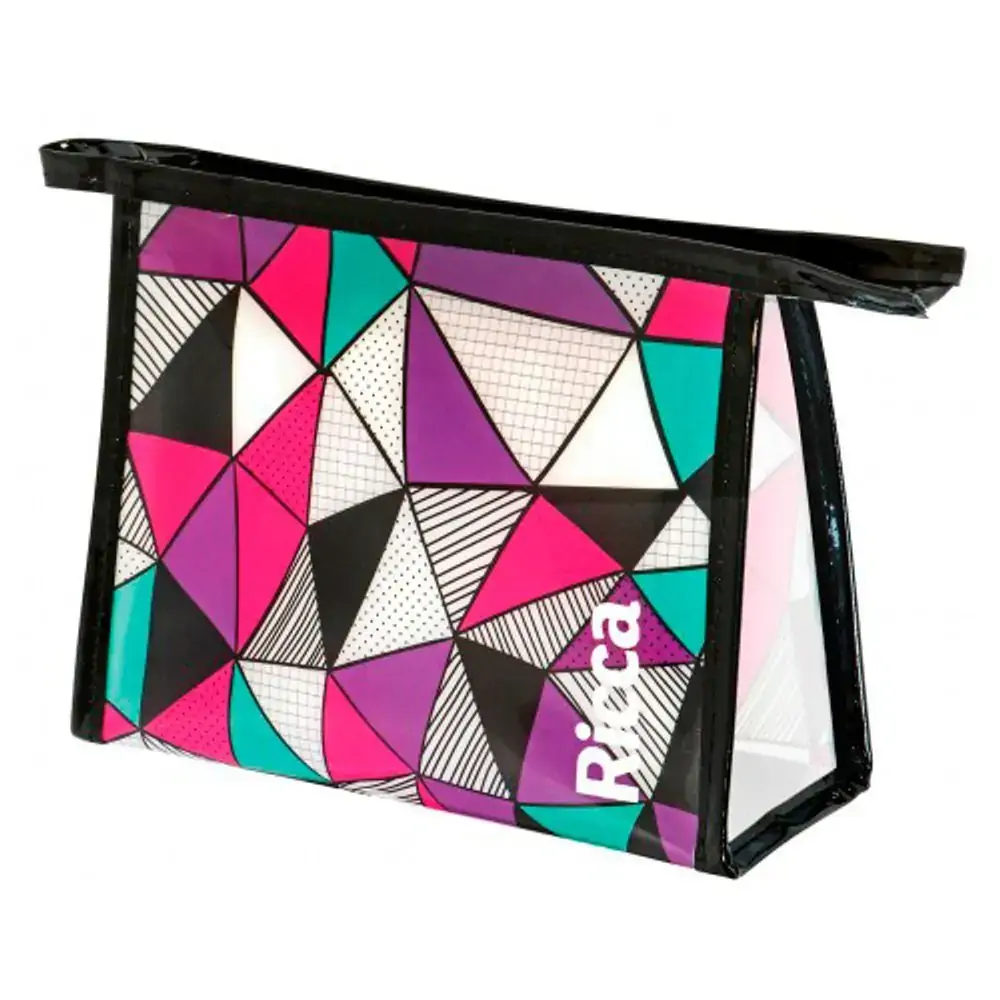 Necessaire/estojo/frasqueira Maestral Ricca Oval Pvc Triangulos Ref. 3560 1un