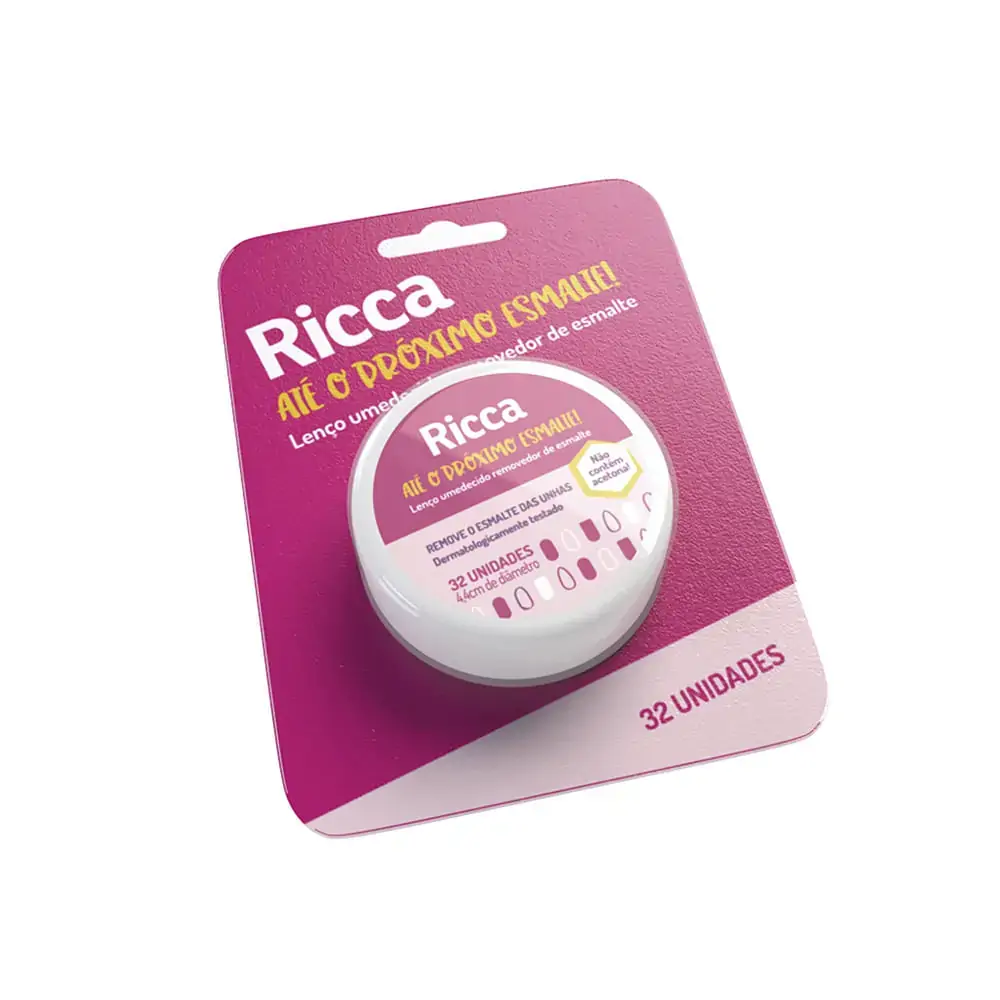 Lenço Removedor De Esmalte Ricca 32 Unidade