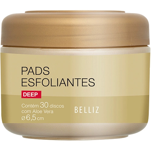 Pads Esfoliantes Para Limpeza Facial Belliz 30pcs