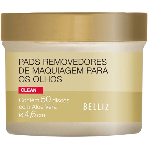 Pads Removedores De Maquiagem Para Os Olhos Belliz 50pcs