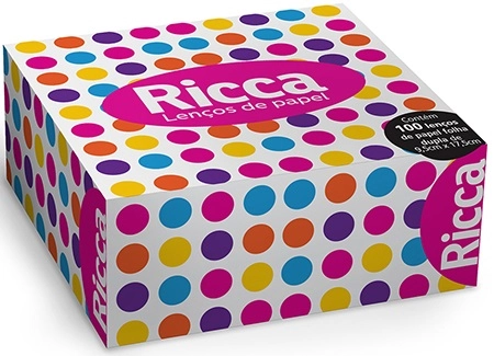 Lenco De Papel Maestral Ricca Pop Ricca Em Caixa 100un