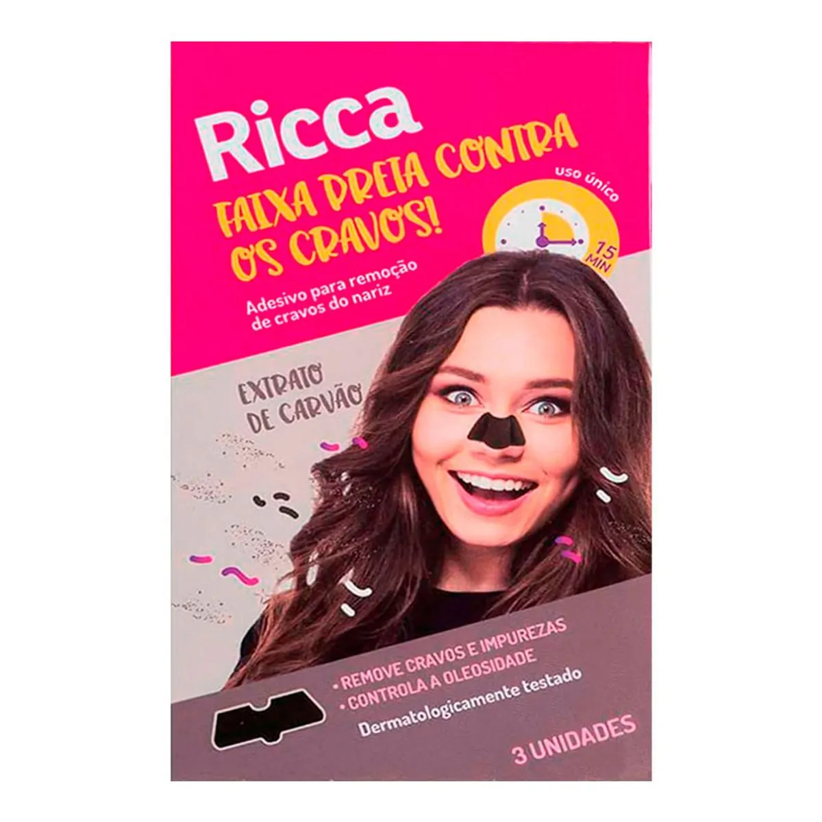 Adesivo Para Remoção De Cravo Ricca Caixa 3 Unidades