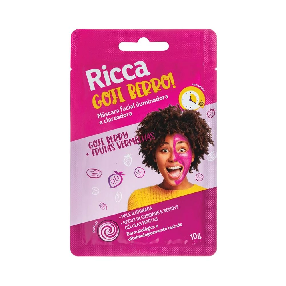 Ricca Máscara Facial Iluminadora e Clareadora 10g