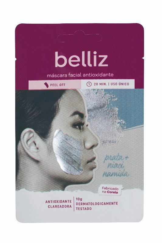 Máscara Facial Antioxidante Belliz Prata + NiaciNamida 10g