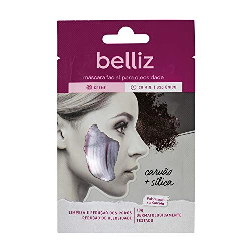 Máscara Facial Para Oleosidade Belliz Carvão E Sílica