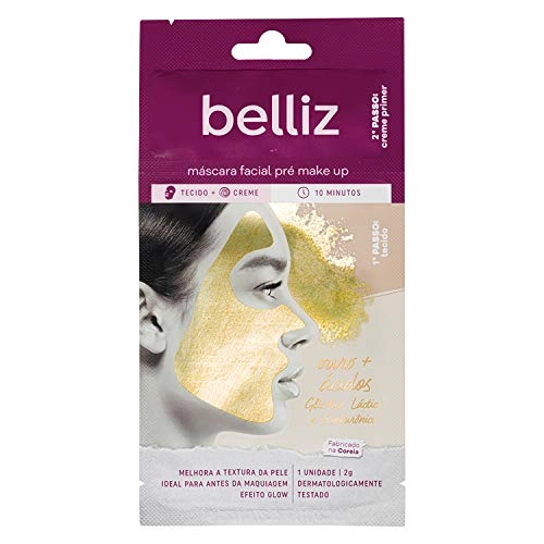 Máscara Facial Belliz Pré Make Up Com Ouro 2g