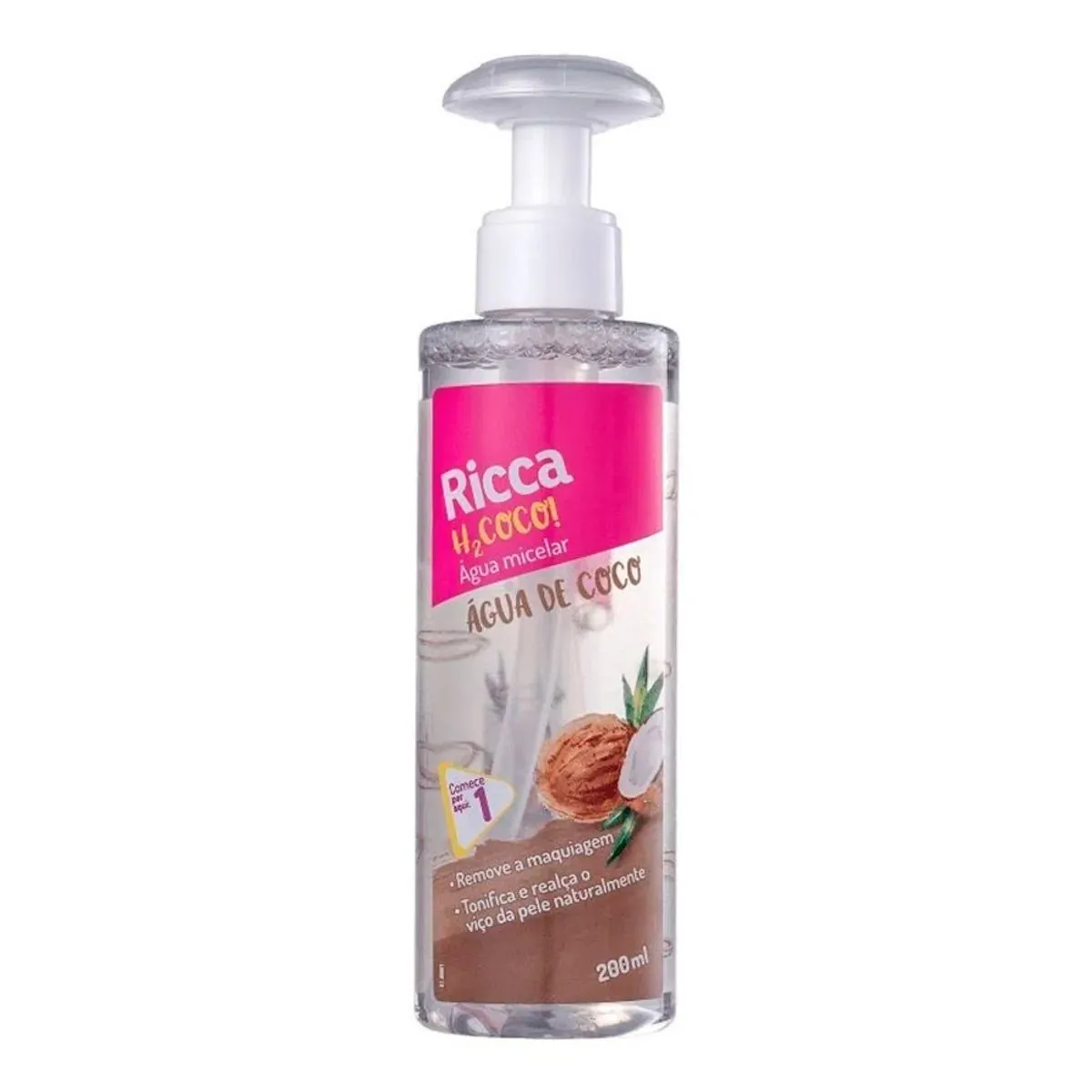 Água Micelar Ricca H2 Coco 200ml