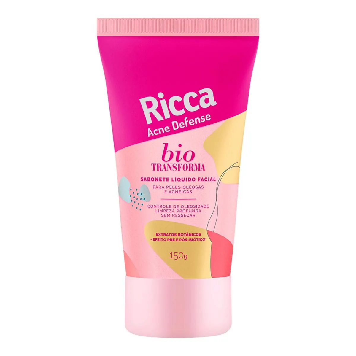 Sabonete Líquido Facial Ricca Acne Defense Bisnaga 150g