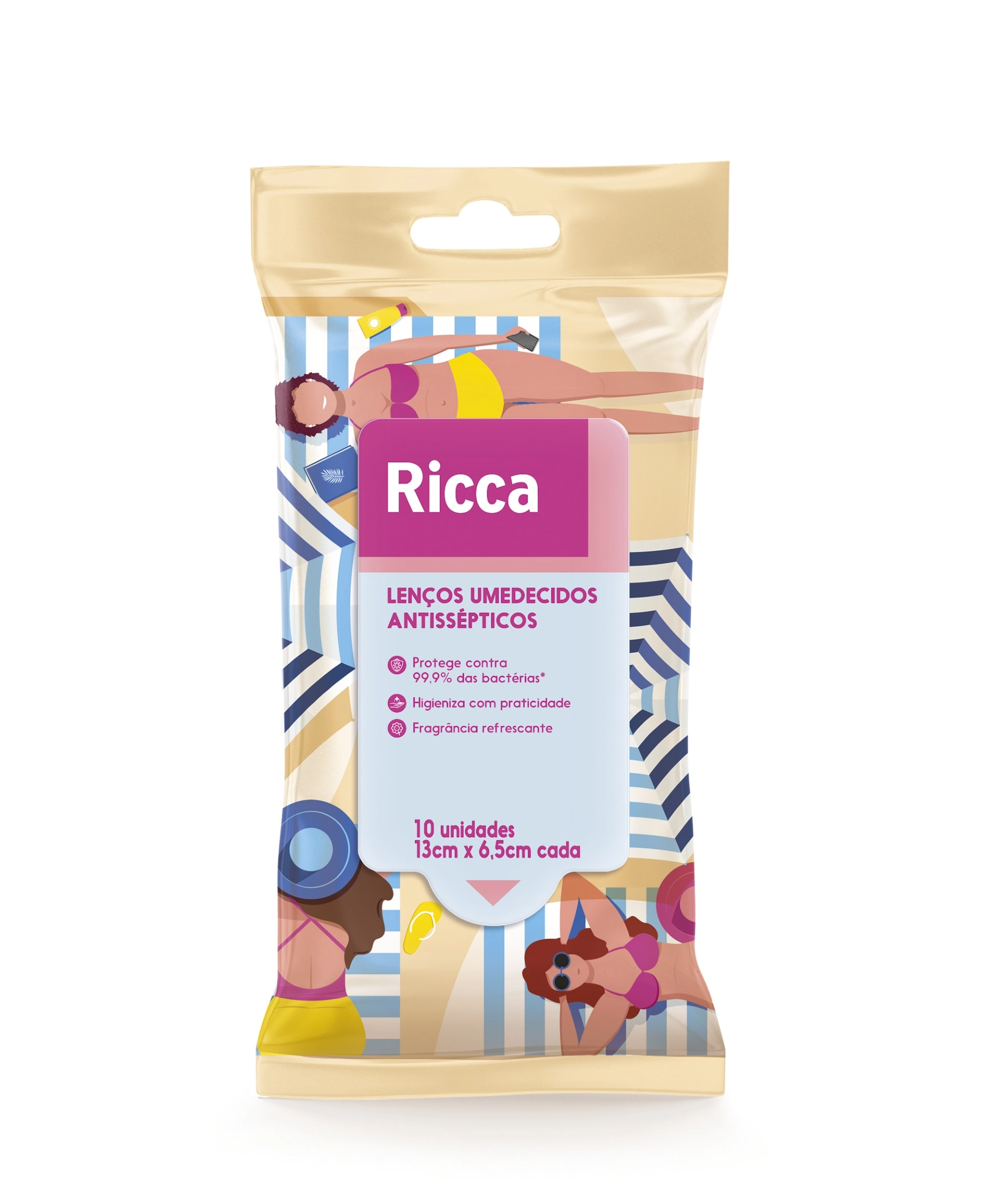 Lencos Antissepticos Ricca Laranja 1un