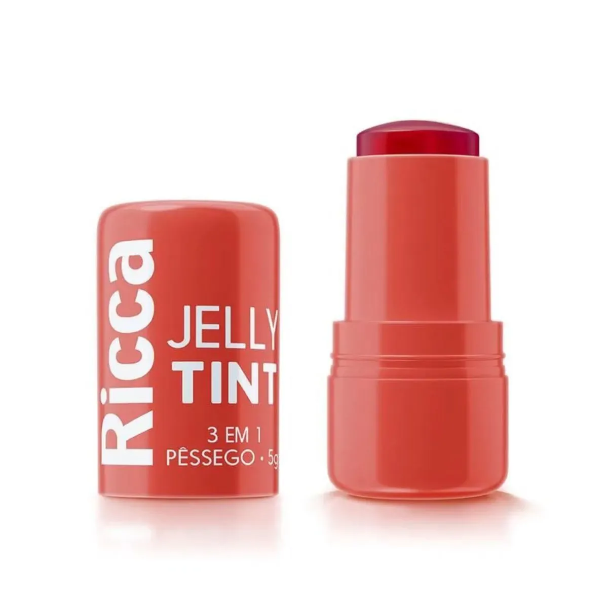 Bastao Lip Tint Ricca 3 Em 1 Pessego 5g