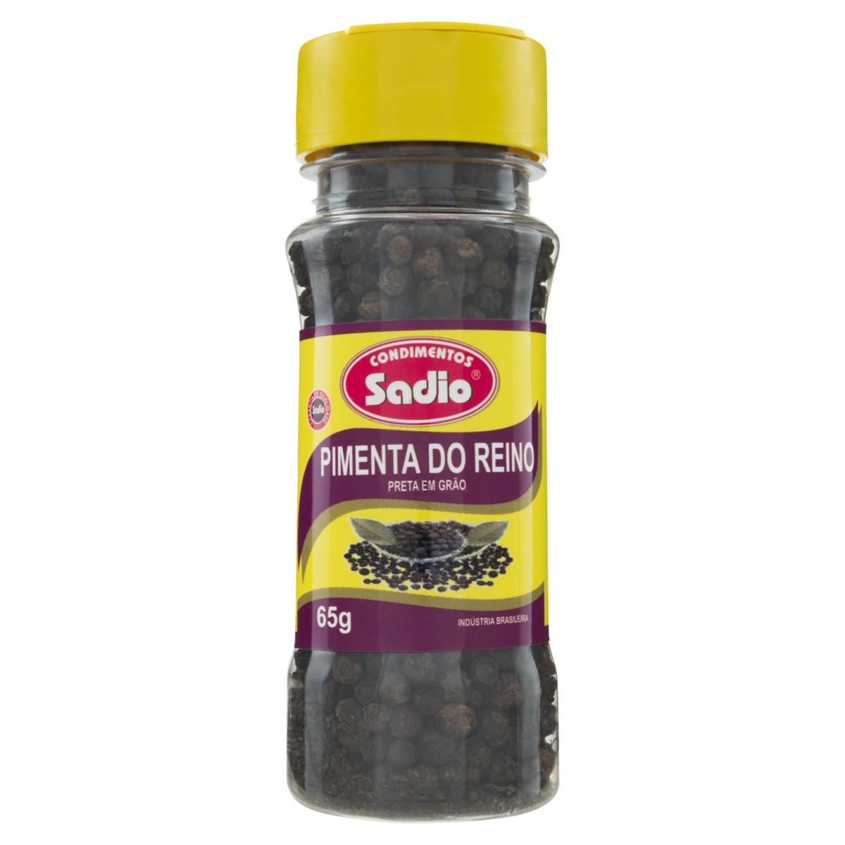 Pimenta Do Reino Preta Em Grãos Condimentos Sadio Frasco 65g