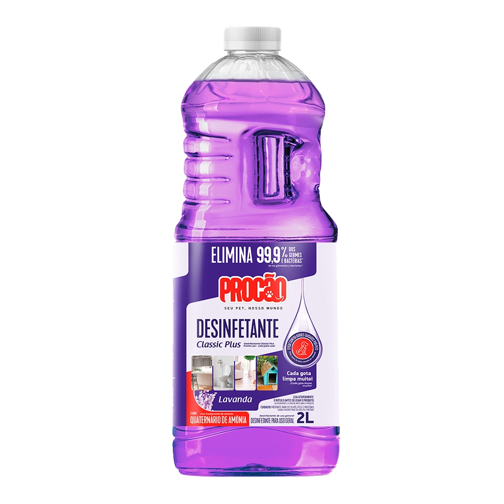 Desinfetante Uso Geral Lavanda Procão Classic Plus Frasco 2l