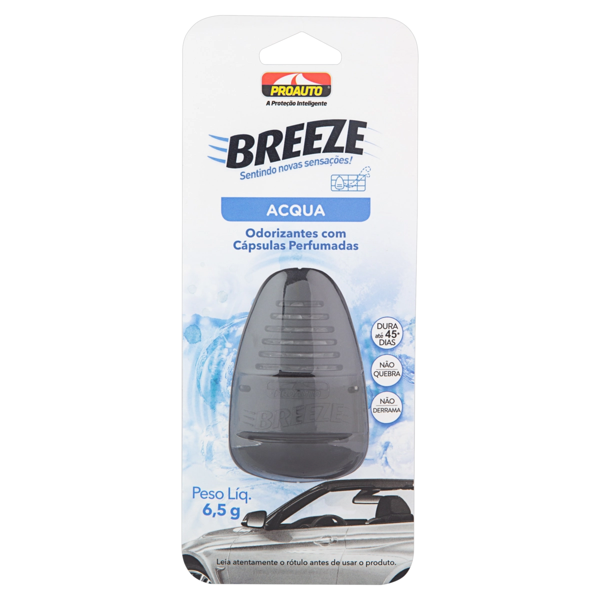 Odorizador Automotivo Acqua Proauto Breeze Blister 6,5g