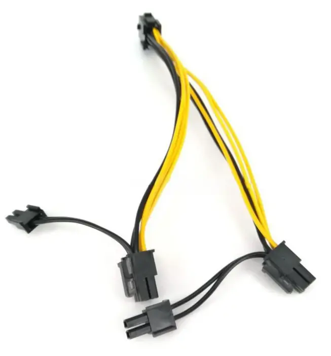 Cabo Splitter Y Energia Pci-e 6 Pinos 2x Pci-e 8pin Gpu