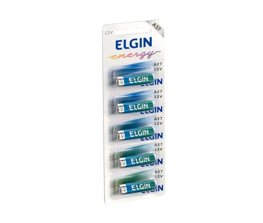 Kit 10 Pilhas Baterias Elgin 12v A27 Controle Portão Alarme