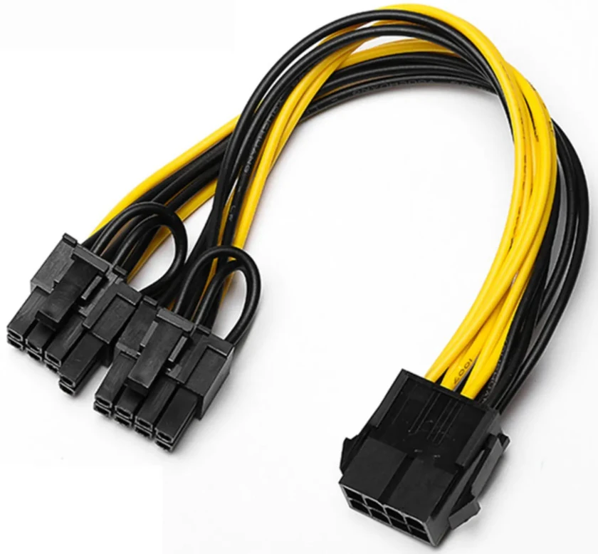 2x Cabos Splitter Y Energia Pci-e 8 Pinos 2x Pci-e 8pin Gpu
