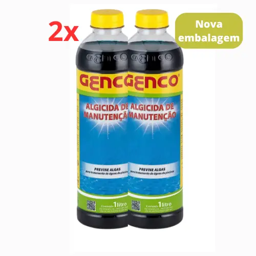 Kit 2x Algicida Manutenção Piscina Pooltrat Algas 1 L Genco