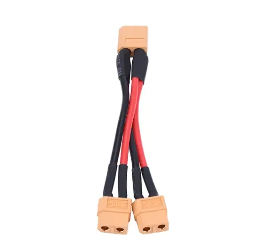 Conector Cabo P Baterias Paralelo Xt60 2 Macho 1 Fêmea 14awg