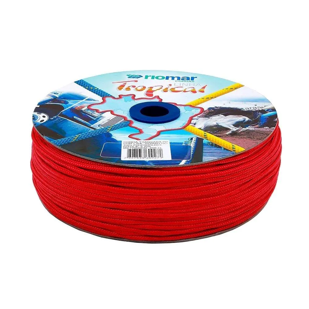 Corda Riomar Carretel Pp Tropical Vermelho 6mmx165m