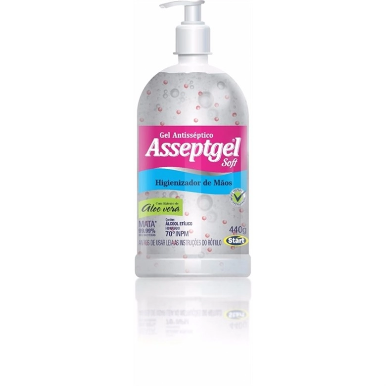 Gel Antisséptico Asseptgel 440g Soft Unit