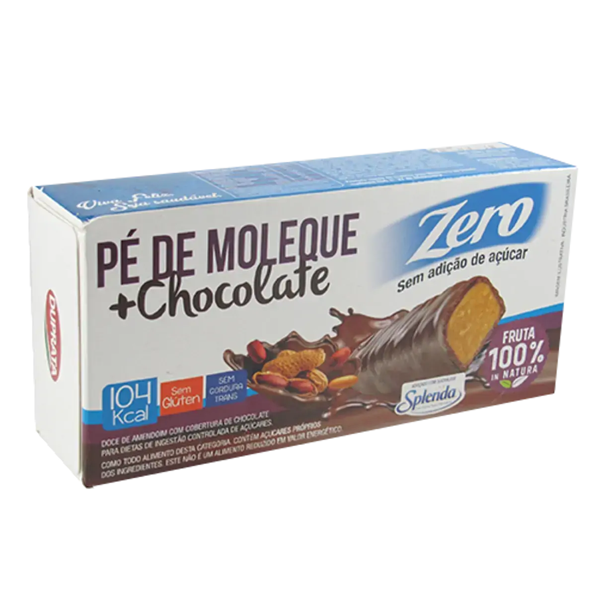 Pé de Moleque com Cobertura de Chocolate Zero Açúcar DUPRATA 75g