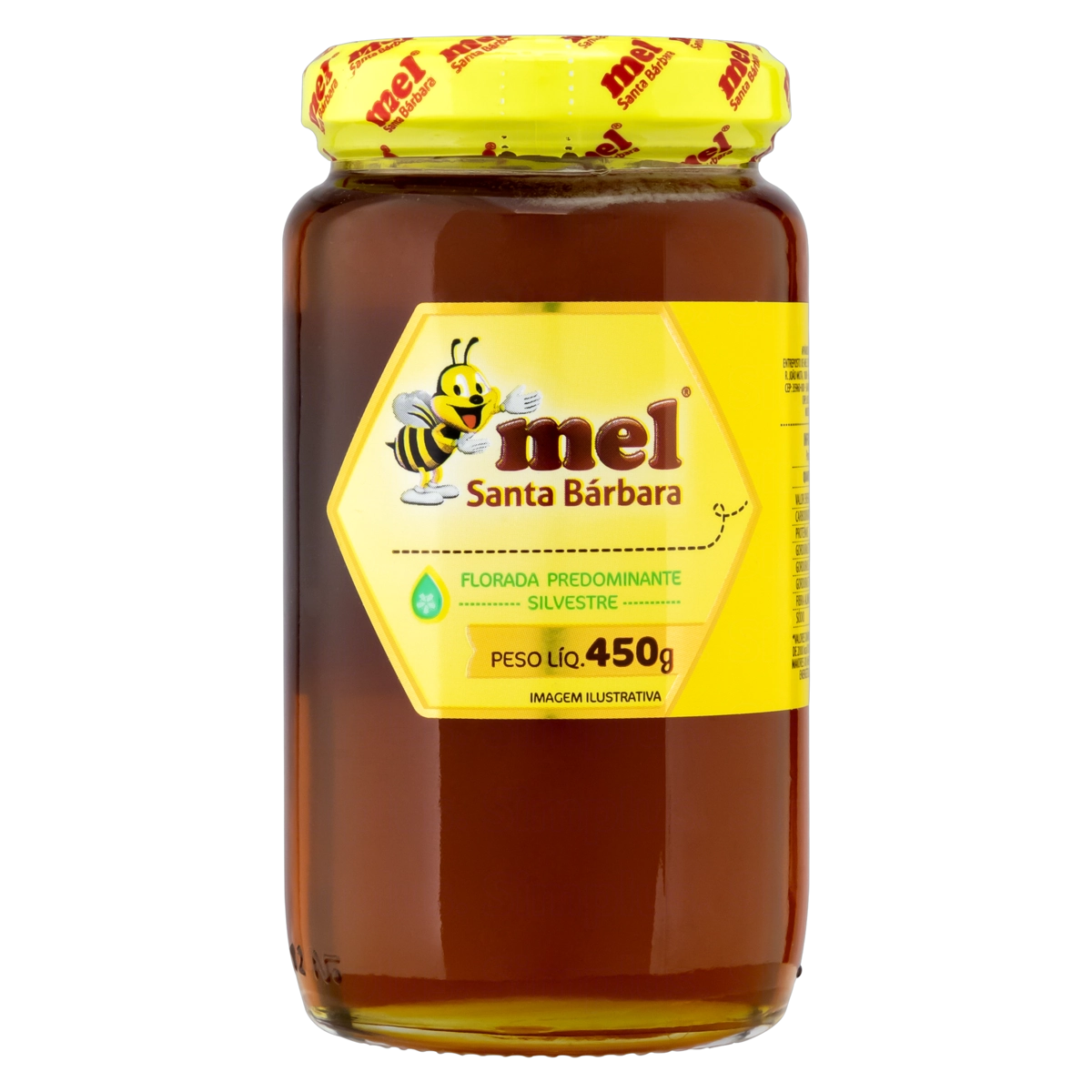 Mel Florada Silvestre Mel Santa Bárbara Vidro 450g