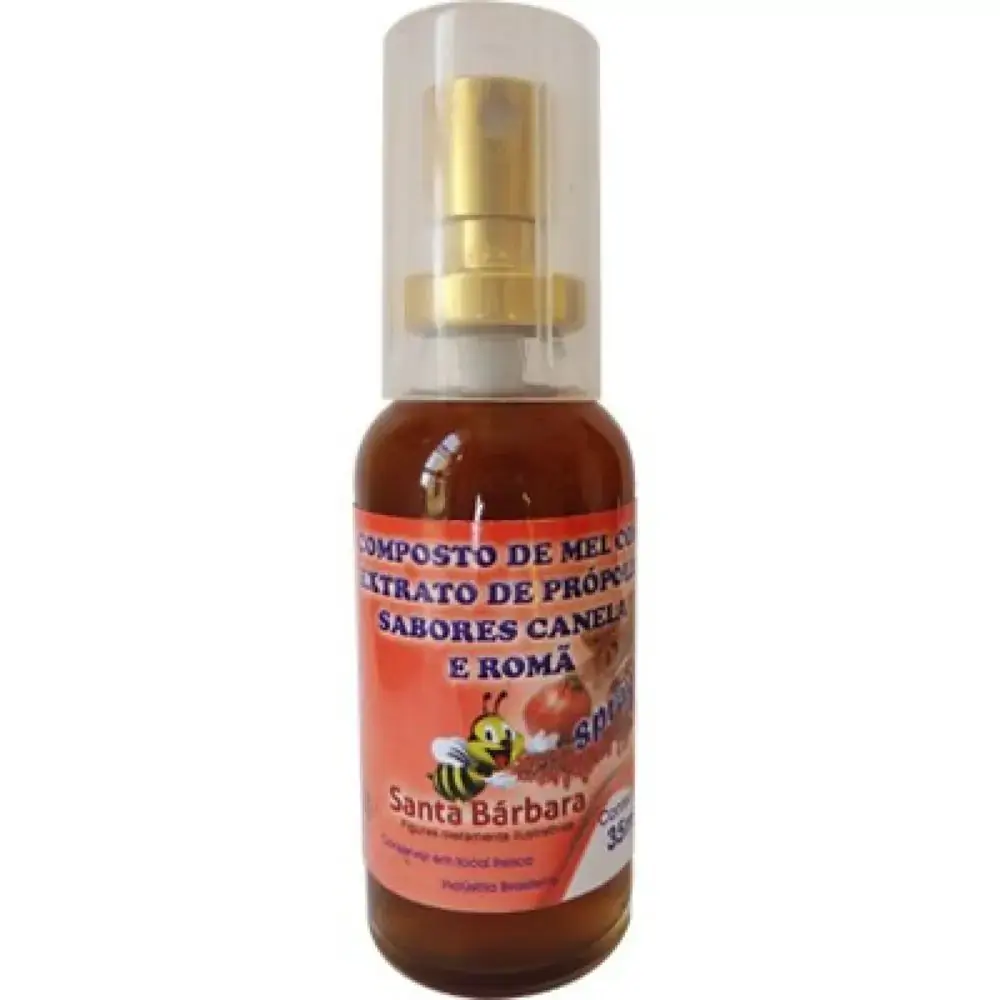 Spray Composto De Mel Com Propolis Sabor Canela E Roma 35ml