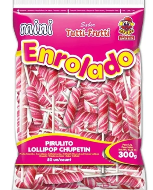 Pir Santa Rita 300g Mini Enrolado Tutti Frutti Cx/16