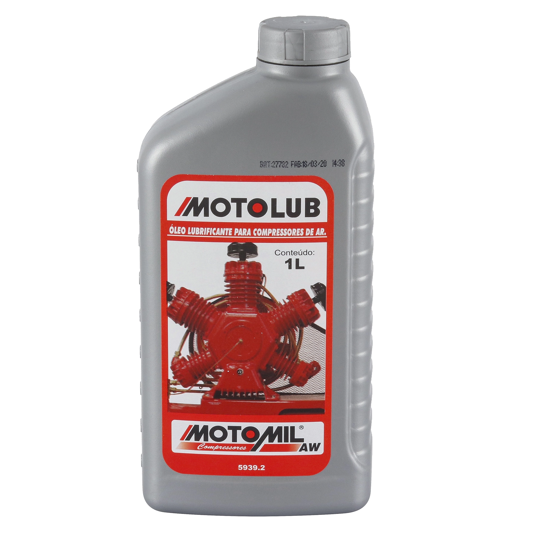 Óleo Lubrificante para compressores a pistão 1L Motolub