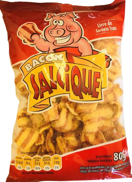 Salgadinho Salcique Bacon 90gr