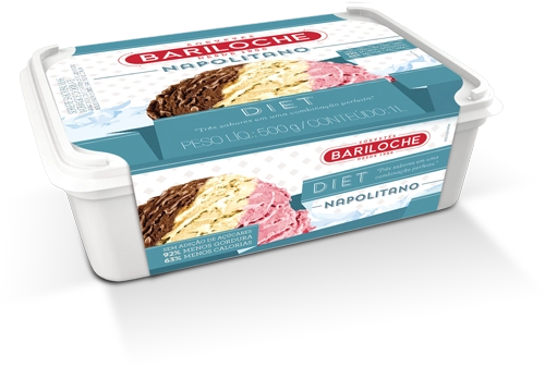 Sorvete Bariloche Diet 1l Napolitano