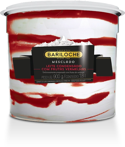 Sorvete Bariloche 1,8l Leite Cond.c/f.verm.