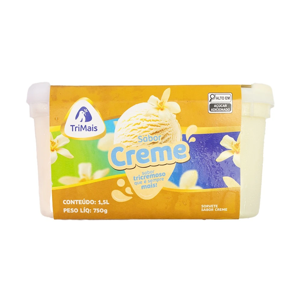 Sorvete Trimais 1,5l Creme