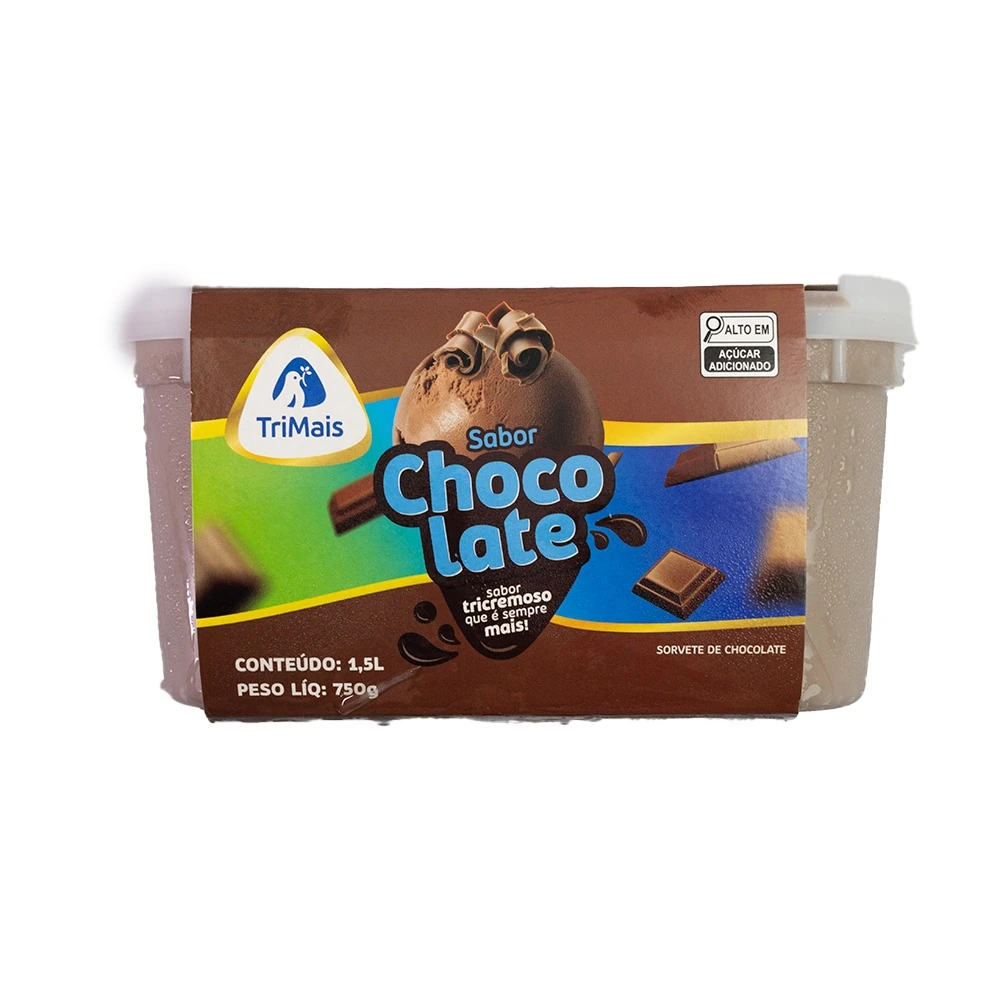 Sorvete Trimais 1,5l Chocolate