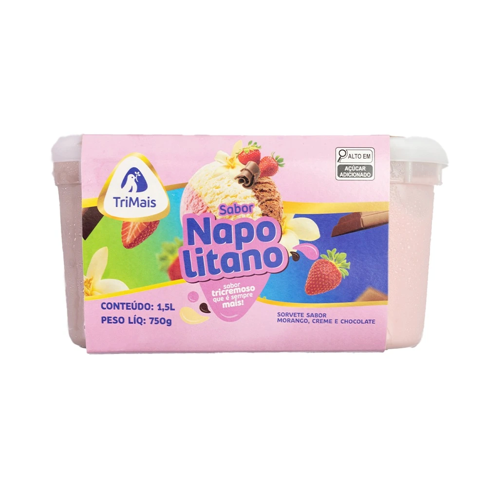 Sorvete Trimais 1,5l Napolitano