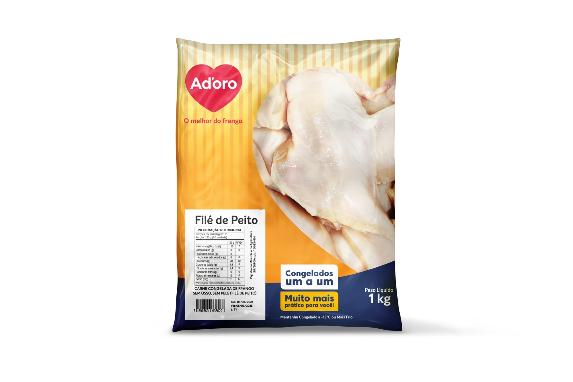 File De Peito Cong Adoro 1kg Iqf