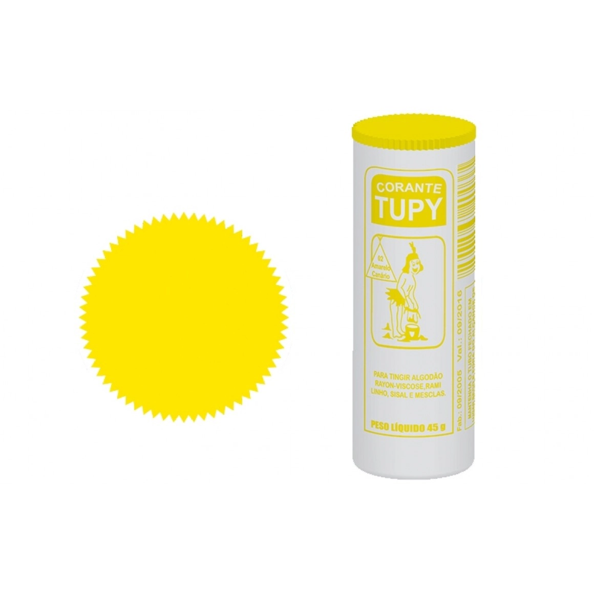 Corante Tupy P/roupa 45gr Amarelo