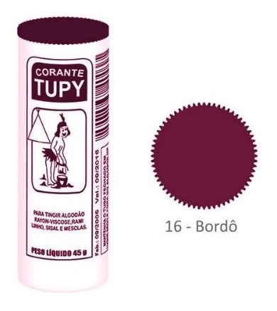 Corante Roupa Tupy 45gr Bordo