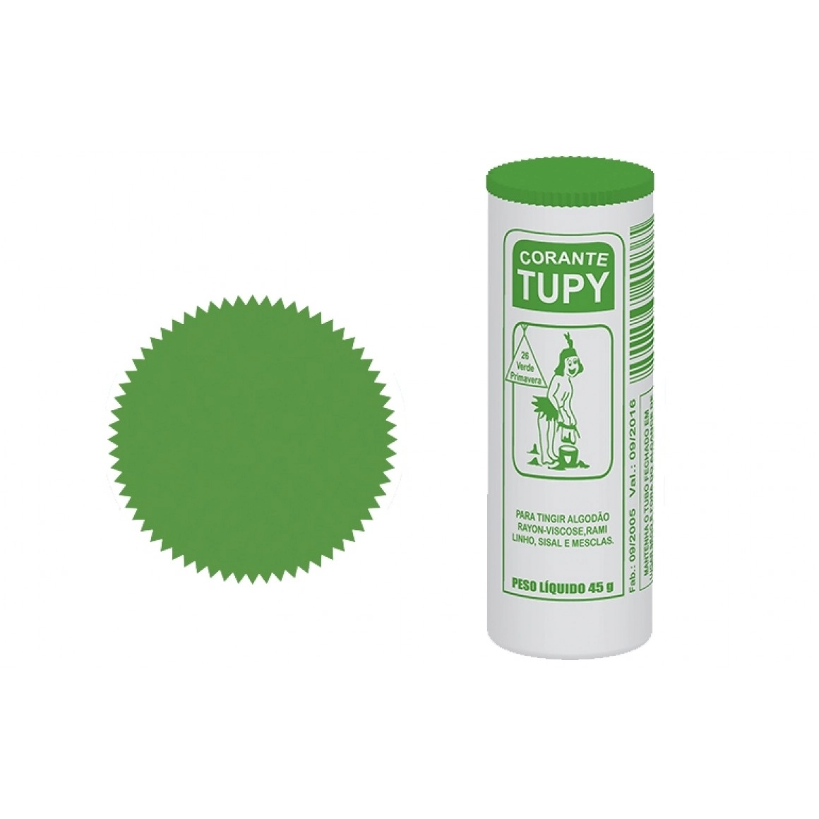 Corante Tupy P/roupa 45gr Verde Primavera
