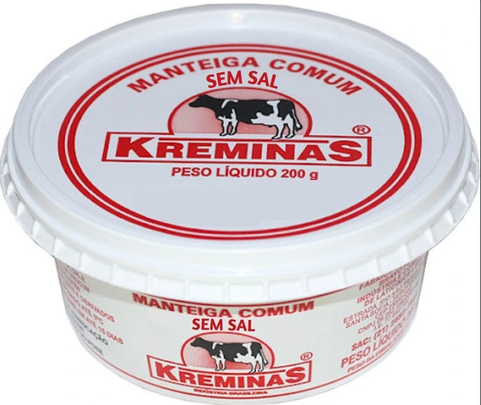 Manteiga Comum Sem Sal Kreminas 200g
