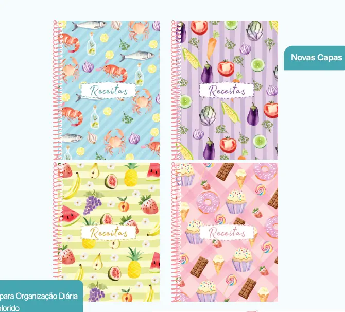 Caderno Espiral Receita Tamoio 80 Folhas Capa Dura
