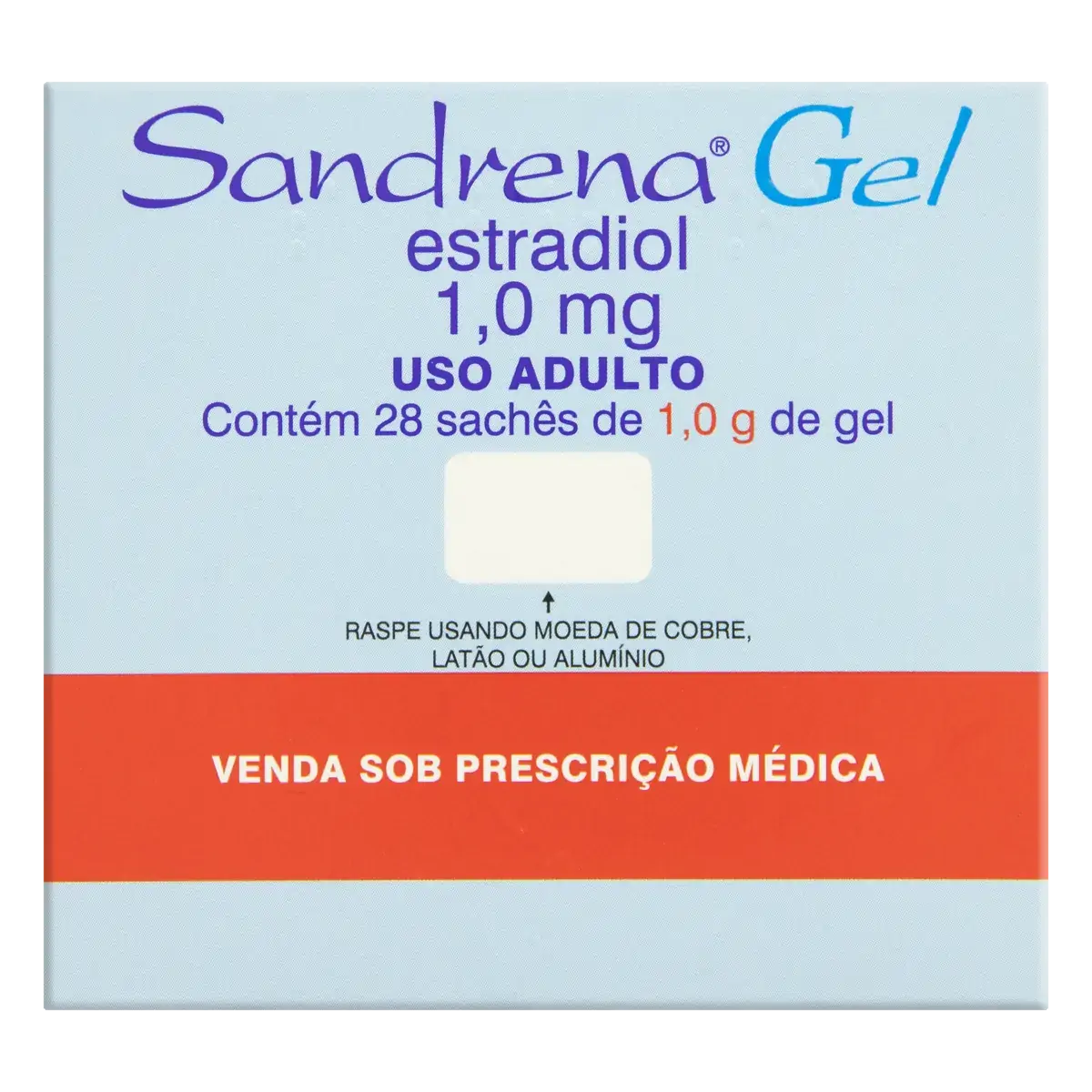 Sandrena Gel 1,0mg Schering Plough Caixa 28 Unidades