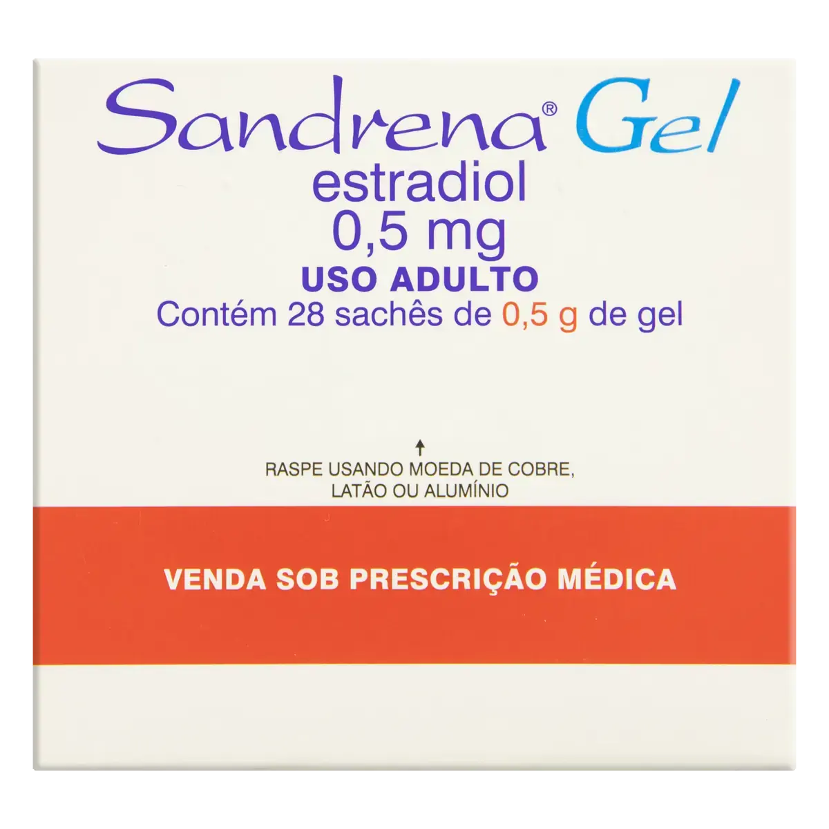 Sandrena Gel 0,5mg Schering Plough Caixa 28 Unidades