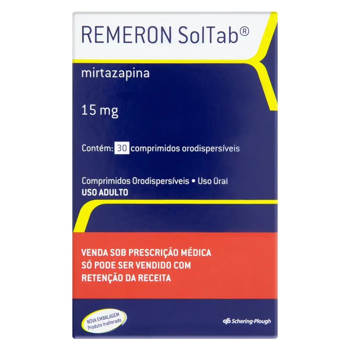 Remeron Soltab 15mg Supera Caixa 30 Comprimidos Orodispersíveis
