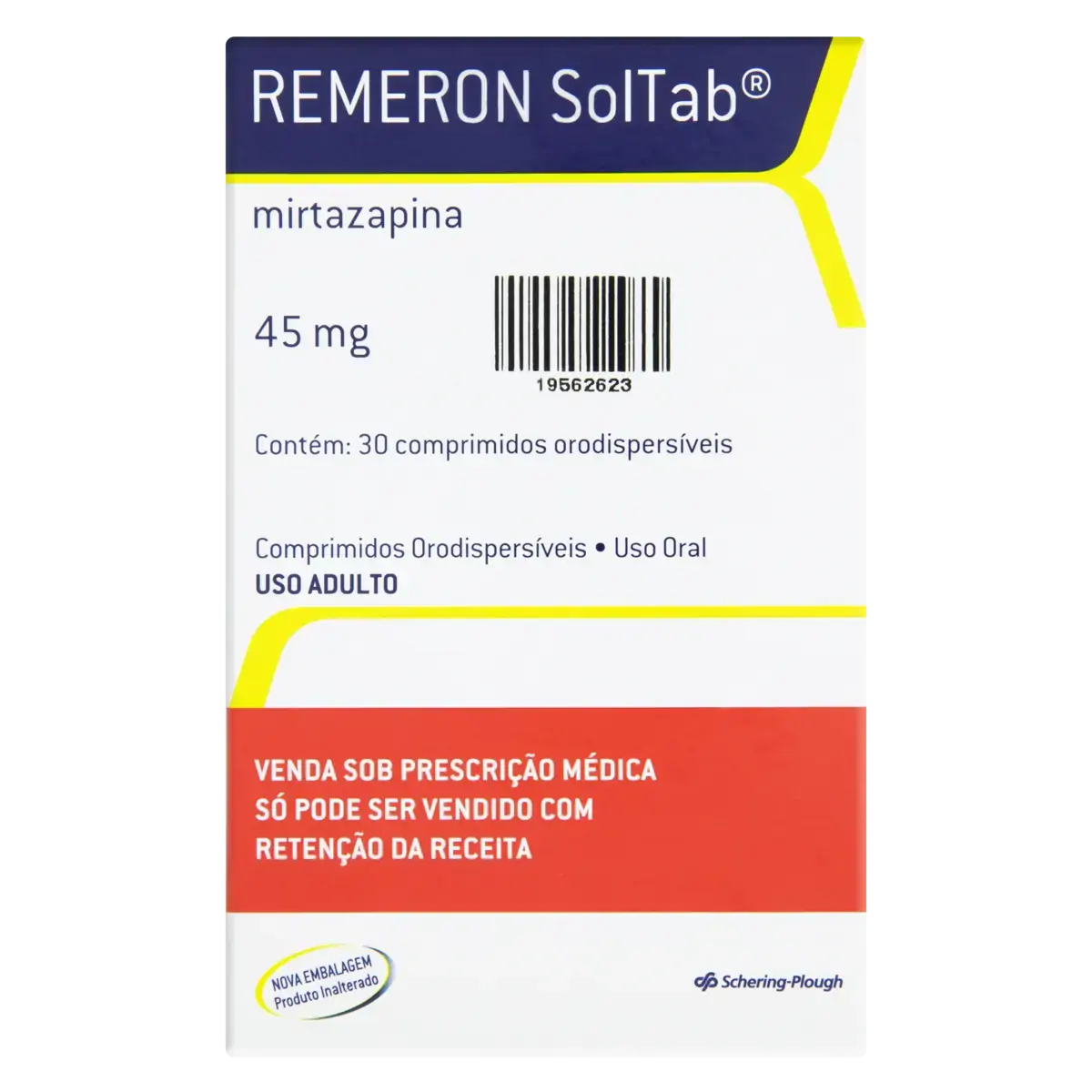 Remeron Soltab 45mg Supera Caixa 30 Comprimidos Orodispersíveis