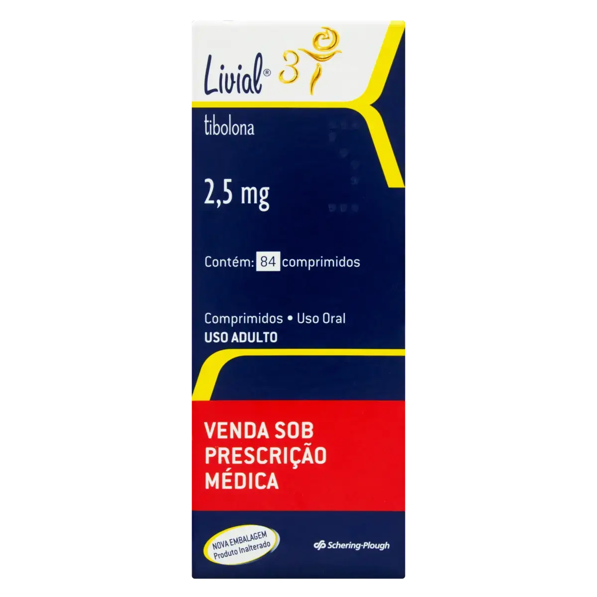 Livial 2,5mg Supera Caixa 84 Comprimidos