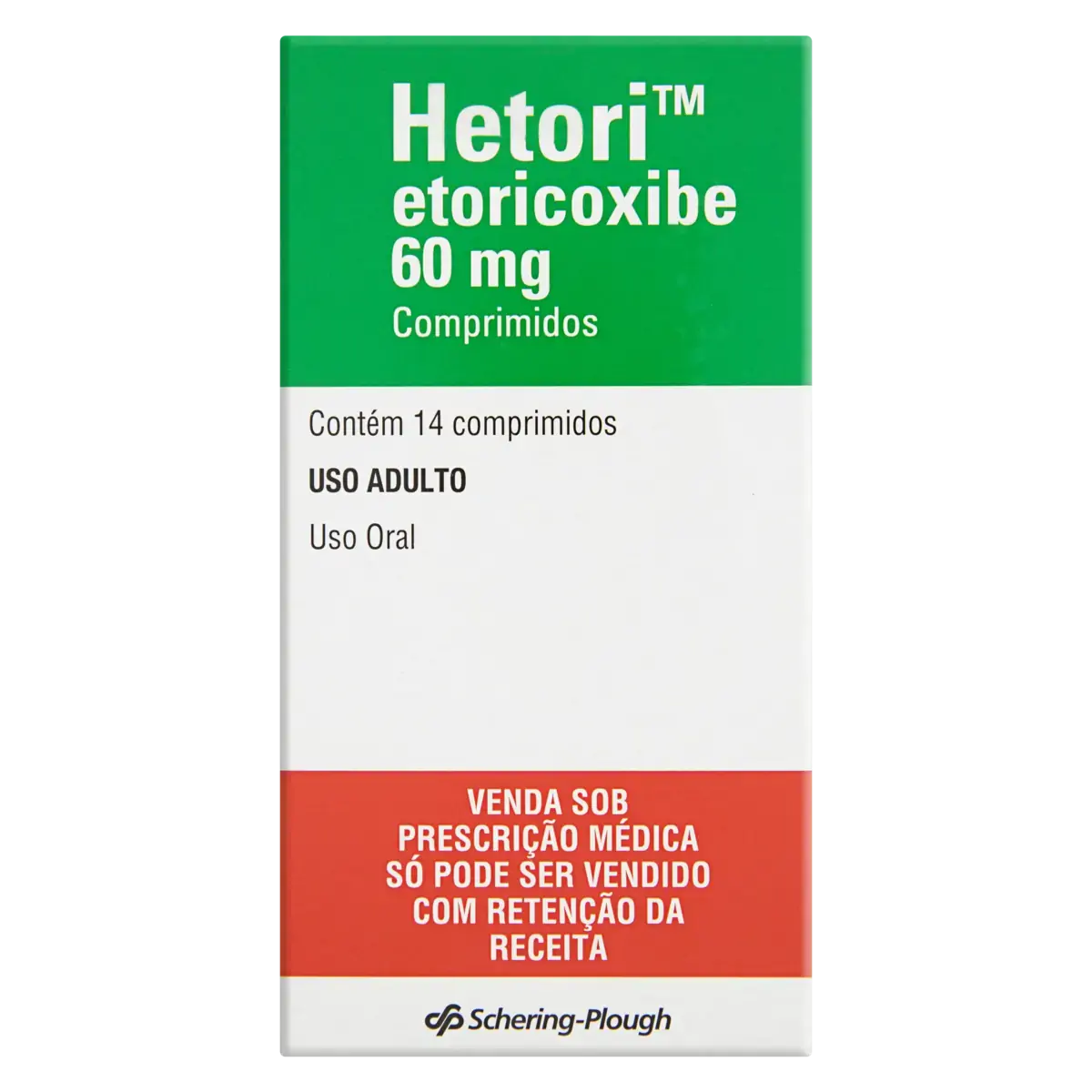 Hetori 60mg Schering Plough Caixa 14 Comprimidos