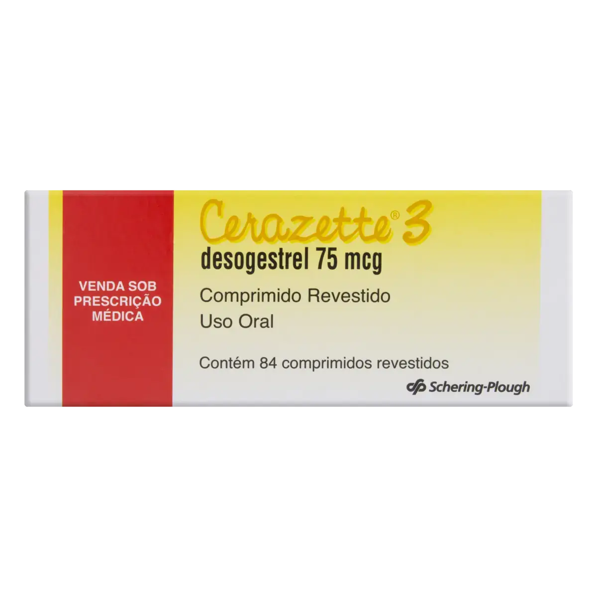 Cerazette 75mcg Schering Plough Caixa 84 Comprimidos Revestidos